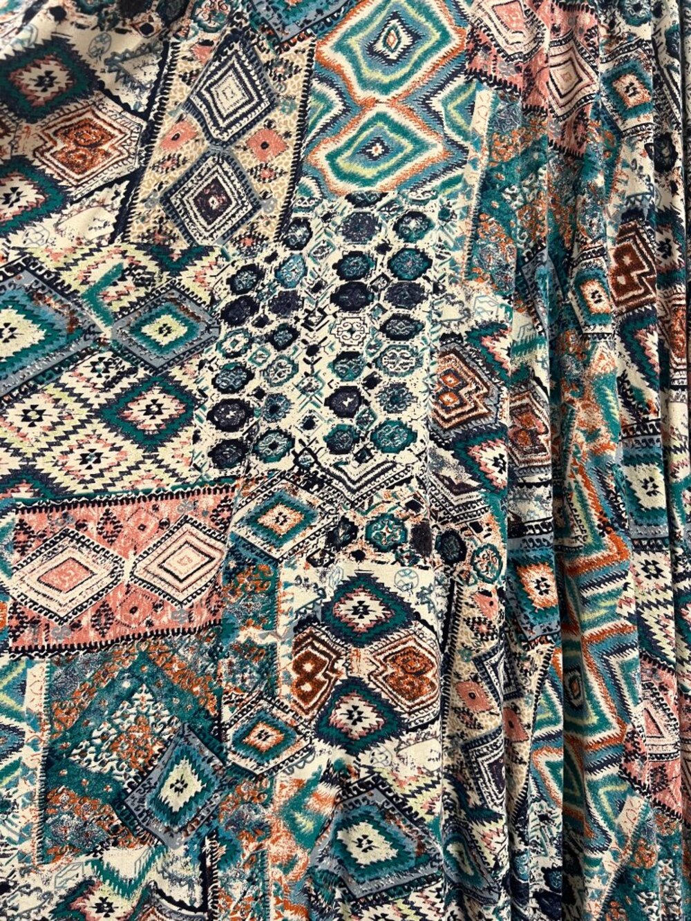 May & Maya Boho Geometric Parachute Dress Midi Pockets Aztec - Picture 4 of 8